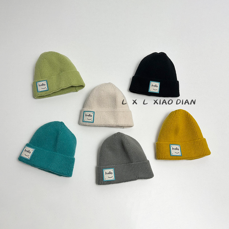 秋冬款洋气百搭毛线帽男童