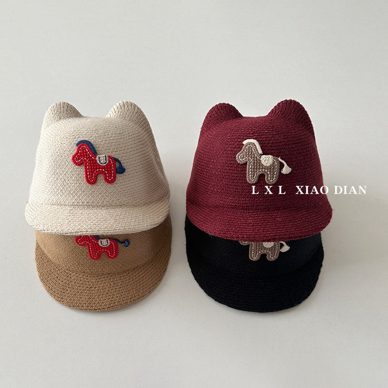 儿童帽子男童秋冬季马年新款毛呢保暖鸭舌帽男童女宝宝穿搭编织帽,童装/婴儿装/亲子装,帽子,淘宝优惠券,粉丝福利购,淘宝优惠卷