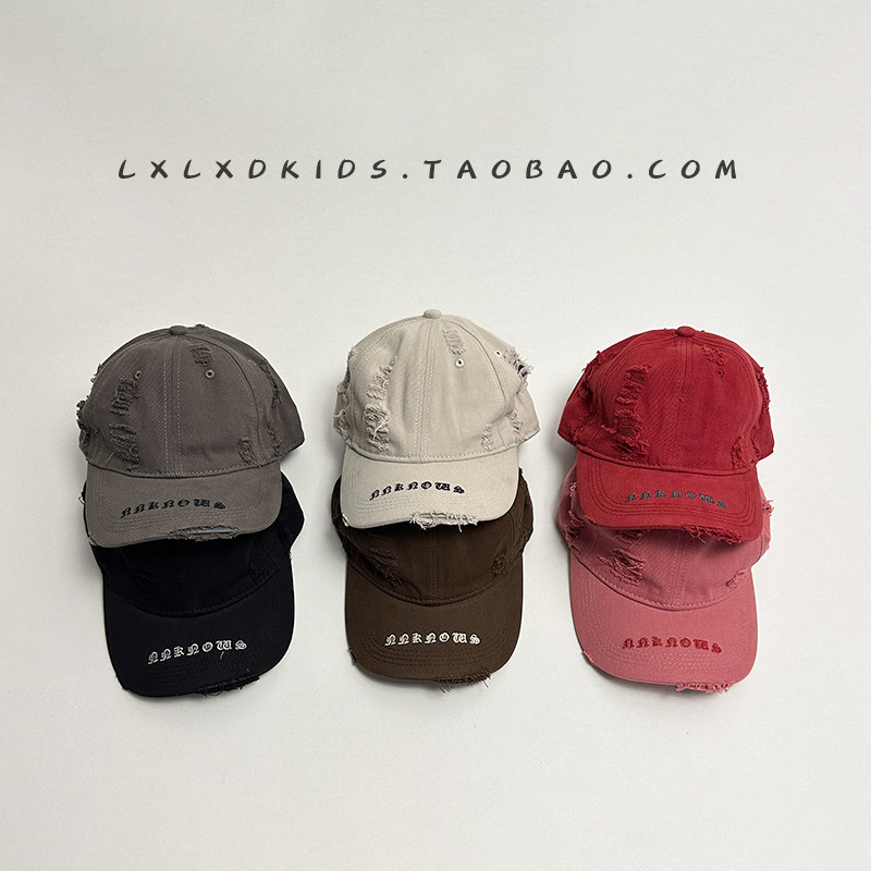 儿童帽子男童复古做旧春秋款字母刺绣鸭舌帽个性百搭宝宝棒球帽潮,童装/婴儿装/亲子装,帽子,淘宝优惠券,粉丝福利购,淘宝优惠卷