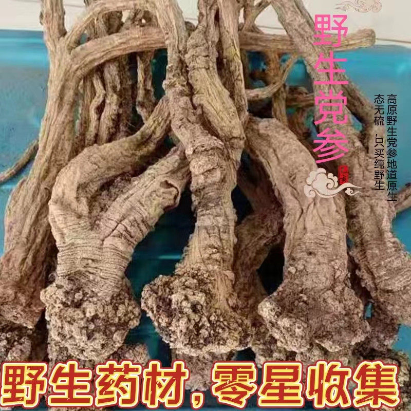 野生党参特级天然无硫磺500g包邮可切段当归黄芪枸杞煲汤药材上党