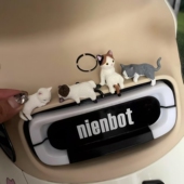 可爱解压趴趴猫电动车装 饰自行车小配饰电瓶车车载摆件车尾挂件