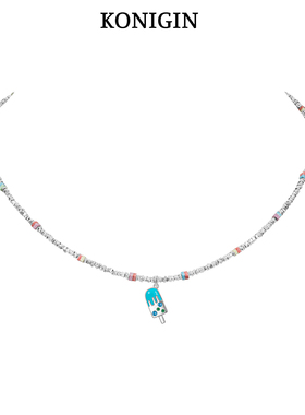 碎银子雪糕项链女925纯银锁骨链