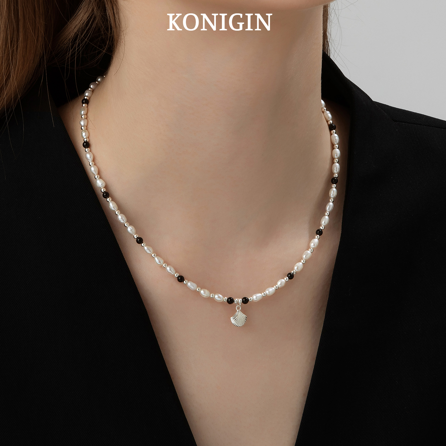 925纯银淡水小米珍珠项链女