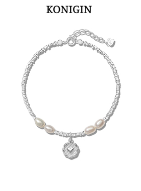 天然淡水珍珠手链女爱心手饰