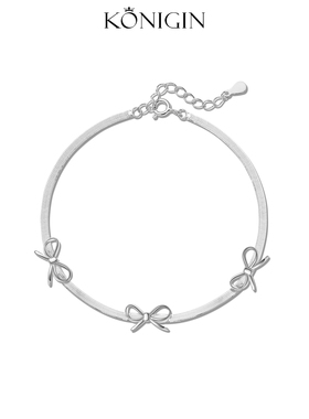 925纯银蝴蝶结蛇骨链手链女