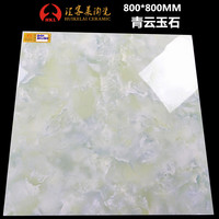 佛山瓷磚全拋釉800*800MM 翡翠色 青云玉石 綠如意 地磚 背景墻