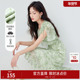 秋水伊人V领碎花连衣裙2025夏新款 女装 多巴胺雪纺印花荷叶边裙子
