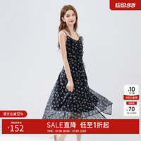 秋水伊人透氣碎花吊帶連衣裙女2025年初秋新款小個(gè)子溫柔氣質(zhì)裙子