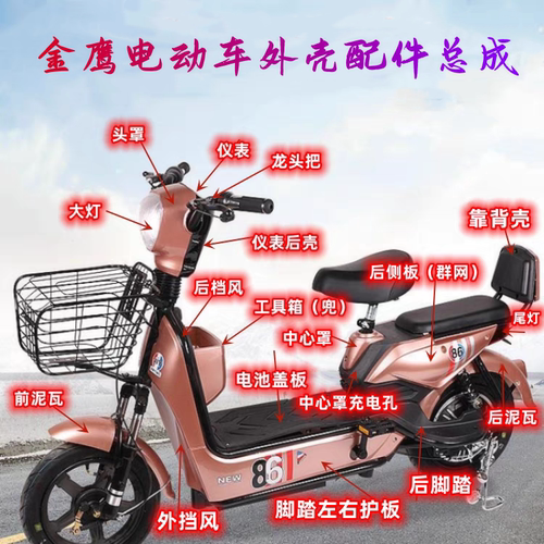 金鹰车型护板、后围大灯、前叉