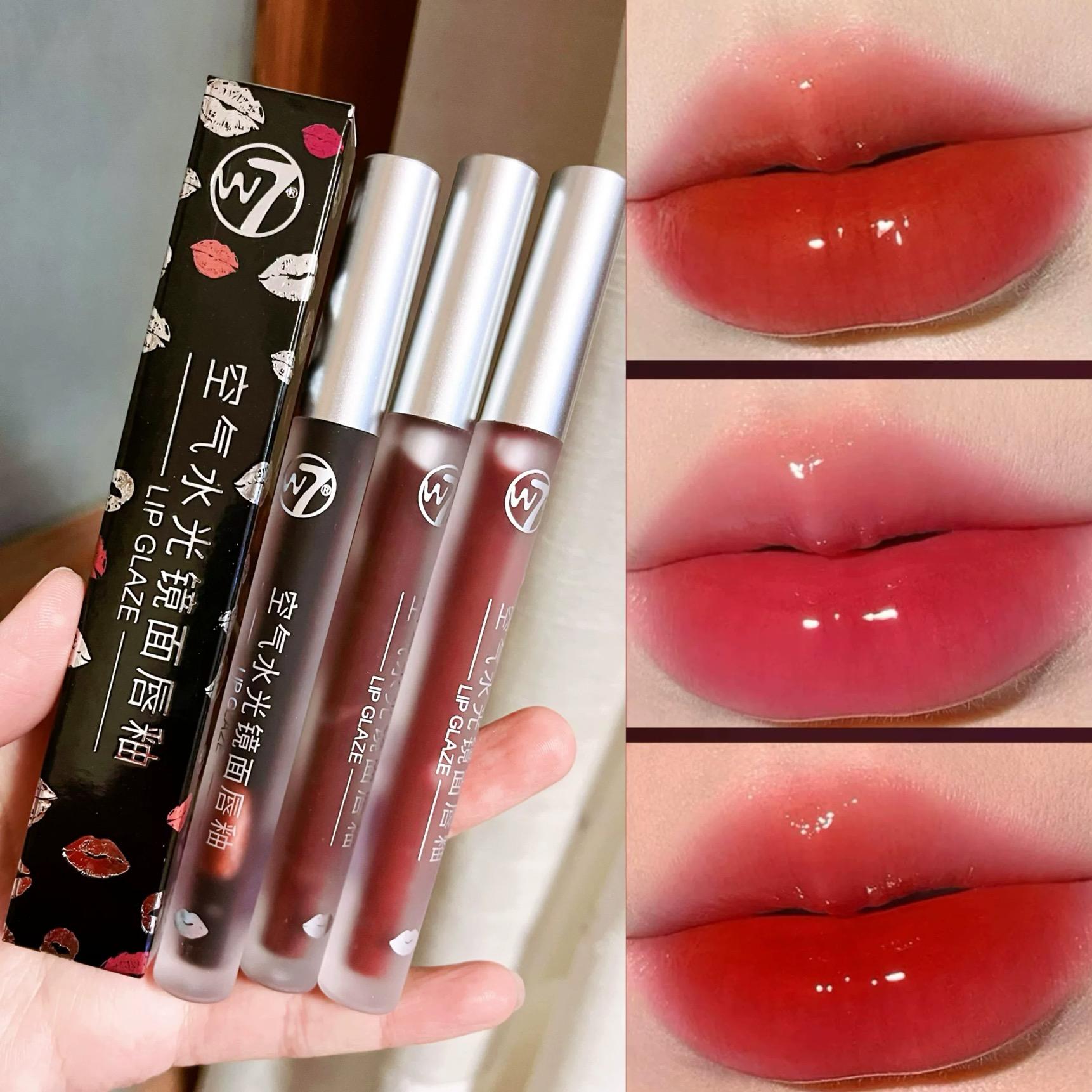 捡漏清仓！W7空气水光镜面唇釉1.7g成膜不易掉色甜美显白蜜桃红茶