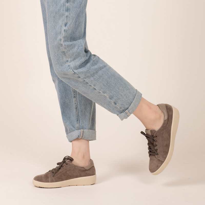 真皮休闲鞋女2024秋季新款系带平底软底防滑健步鞋透气妈妈鞋1012,女鞋,健步鞋,淘宝优惠券,粉丝福利购,淘宝优惠卷