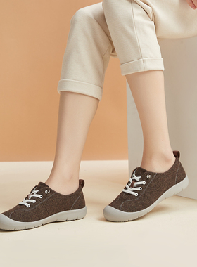 舒适软底女鞋秋季新款防滑一脚蹬休闲妈妈鞋不累脚中老年单鞋1054