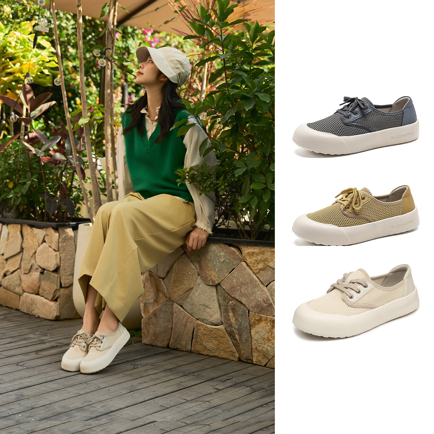 2026年春季新款一脚蹬网面鞋女防滑轻便舒适运动鞋浅口百搭妈妈鞋,女鞋,网面鞋,淘宝优惠券,粉丝福利购,淘宝优惠卷