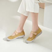 子网面透气休闲鞋 舒适轻便妈妈鞋 1023 女新款 软底老人鞋 春夏季 单鞋
