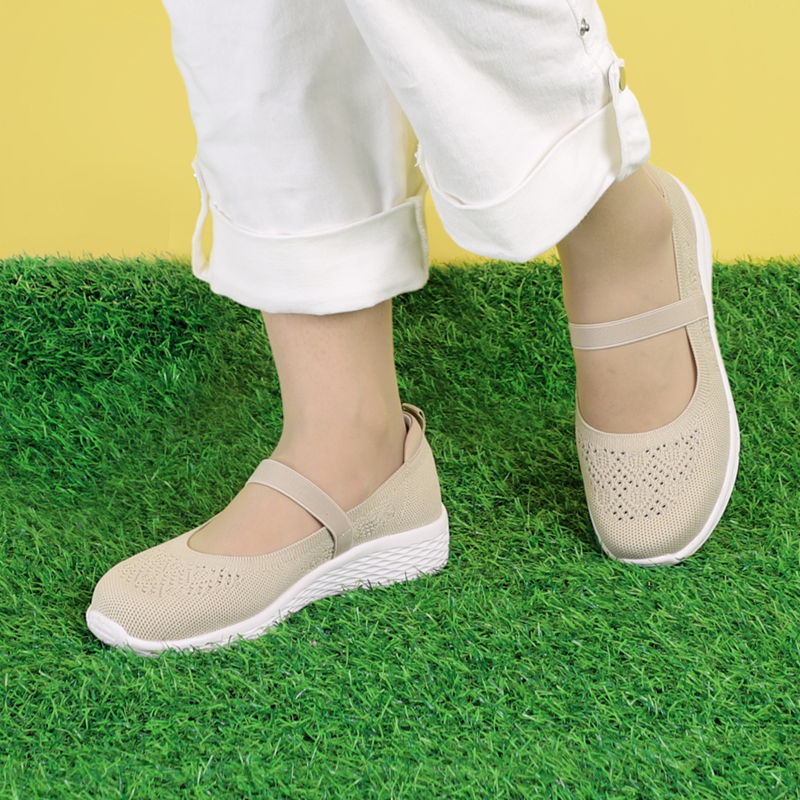 透气妈妈鞋女鞋魔术贴轻便防滑