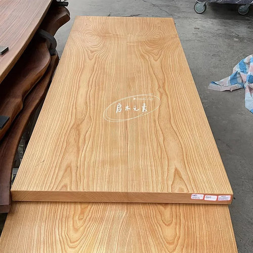 白蜡木大板桌板实木沙发地台定制