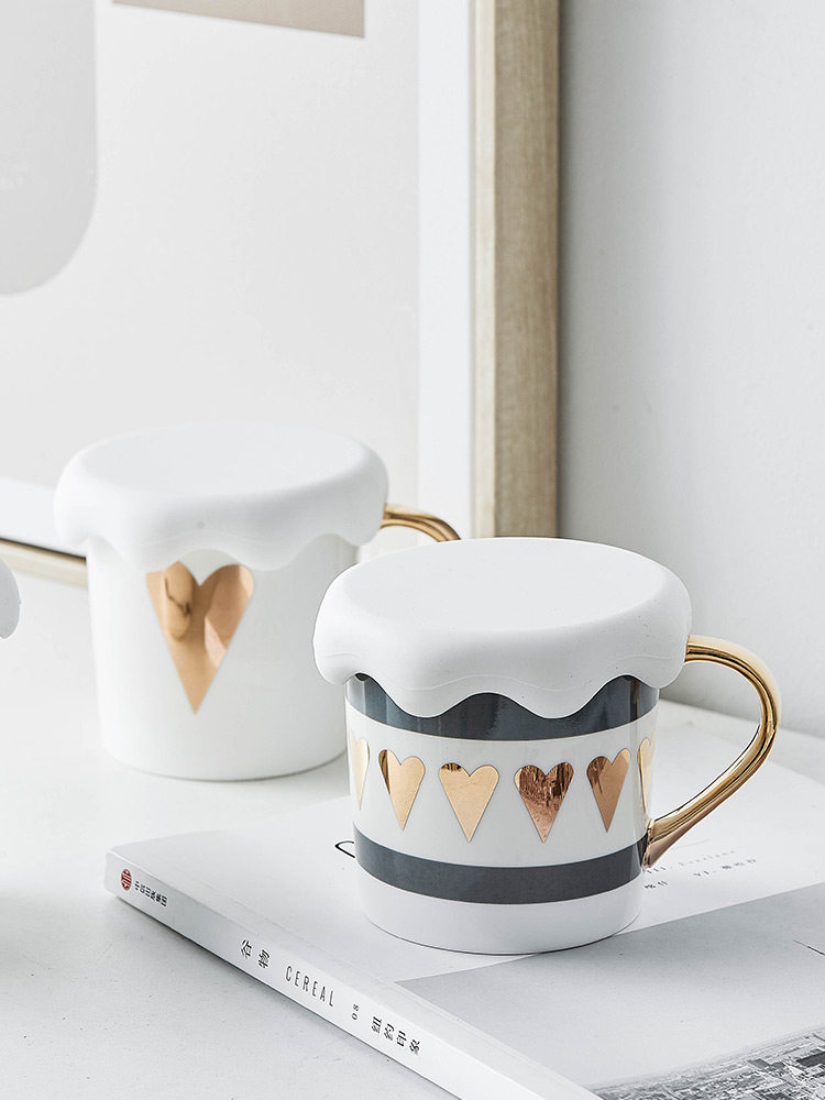 Net red snow cup cover thickened food grade environmental protection silicone cup cover Creative mug Water cup dust cover Universal