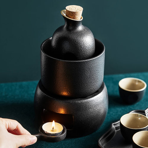 速发黑陶台日温粗瓷干烧台煮茶炉陶陶复用式茶器茶壶底座
