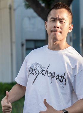 STN潮牌纯棉重磅短袖T恤圆领休闲宽松简约运动精神变态高尔夫球杆