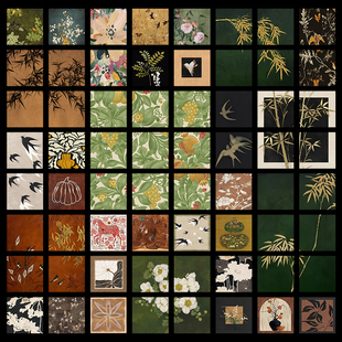 侘寂中古风装饰画画芯不含框法式复古风景画海报油画布定制自粘