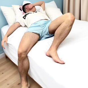 可下水沙滩裤 低腰纯色休闲家居裤 棉质平角裤 男生宽松透气阿罗裤