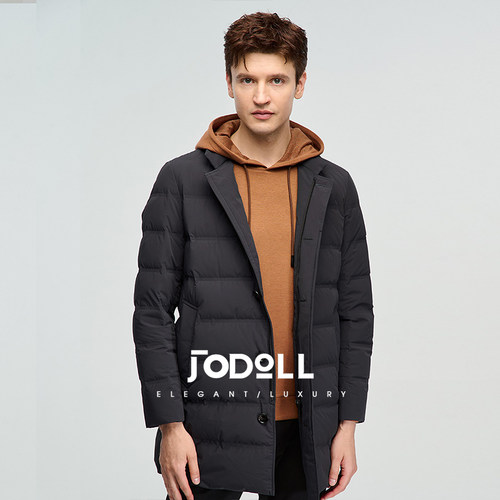 保暖中长款羽绒服JODOLL立领休闲