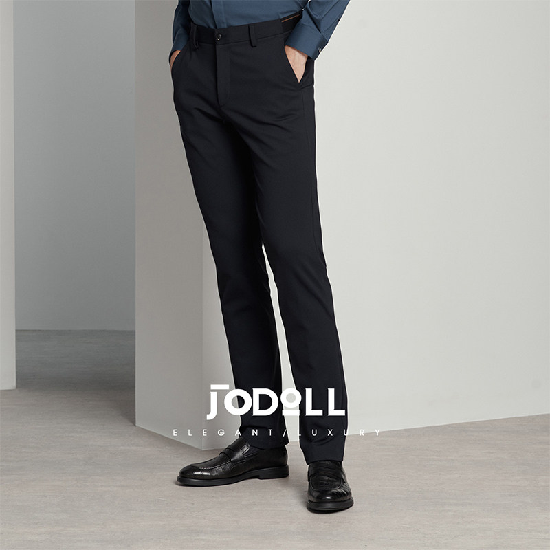 JODOLL乔顿男士四面弹商务休闲裤修身简约百搭净色直筒通勤裤子 - 淘宝联盟商品