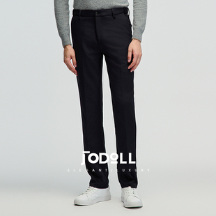 日常通勤松紧腰山羊绒纯色休闲裤 子休闲经典 裤 JODOLL乔顿新款