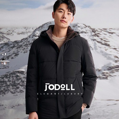 濑兔毛常规羽绒服JODOLL连帽休闲