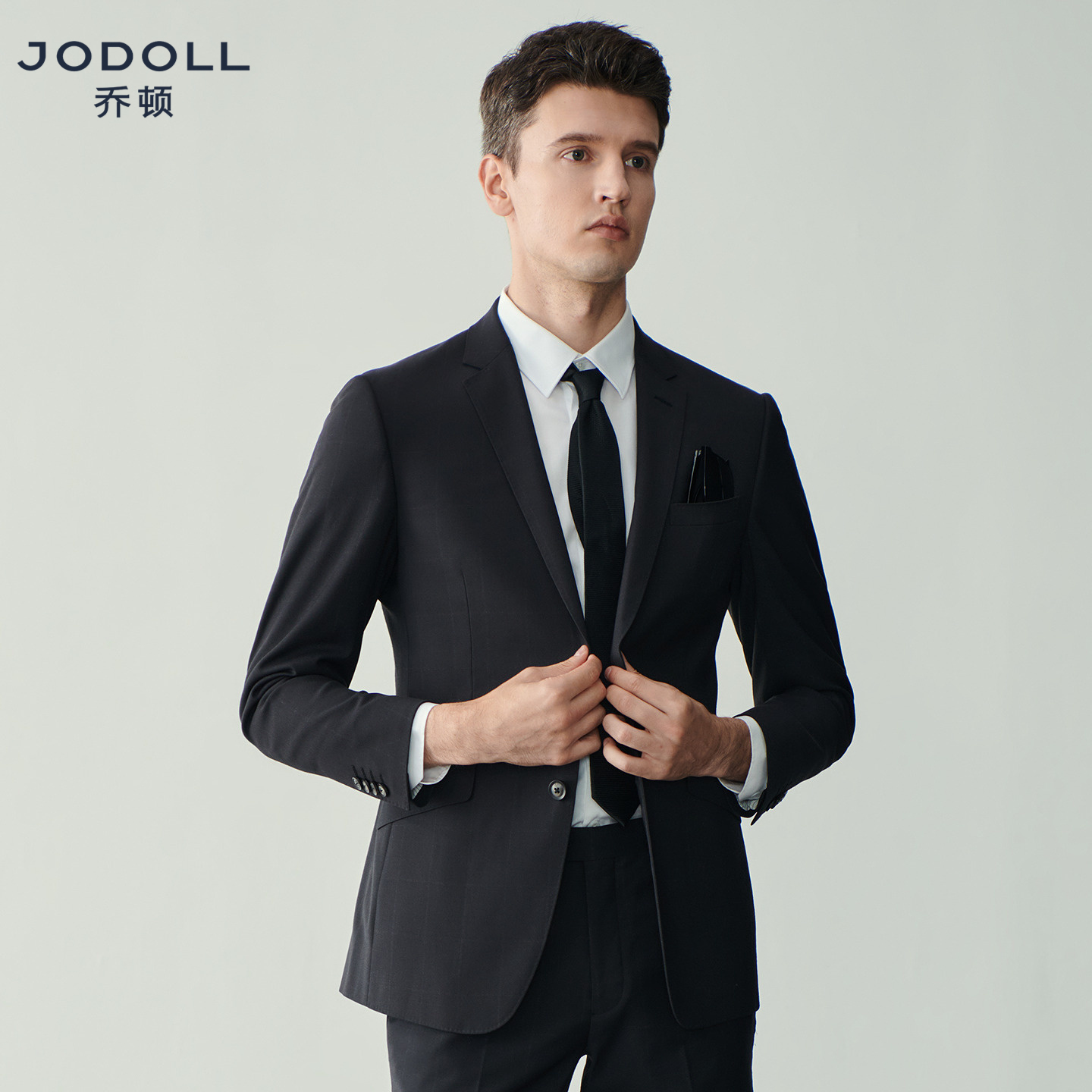 绵羊毛商务西服JODOLL正装修身