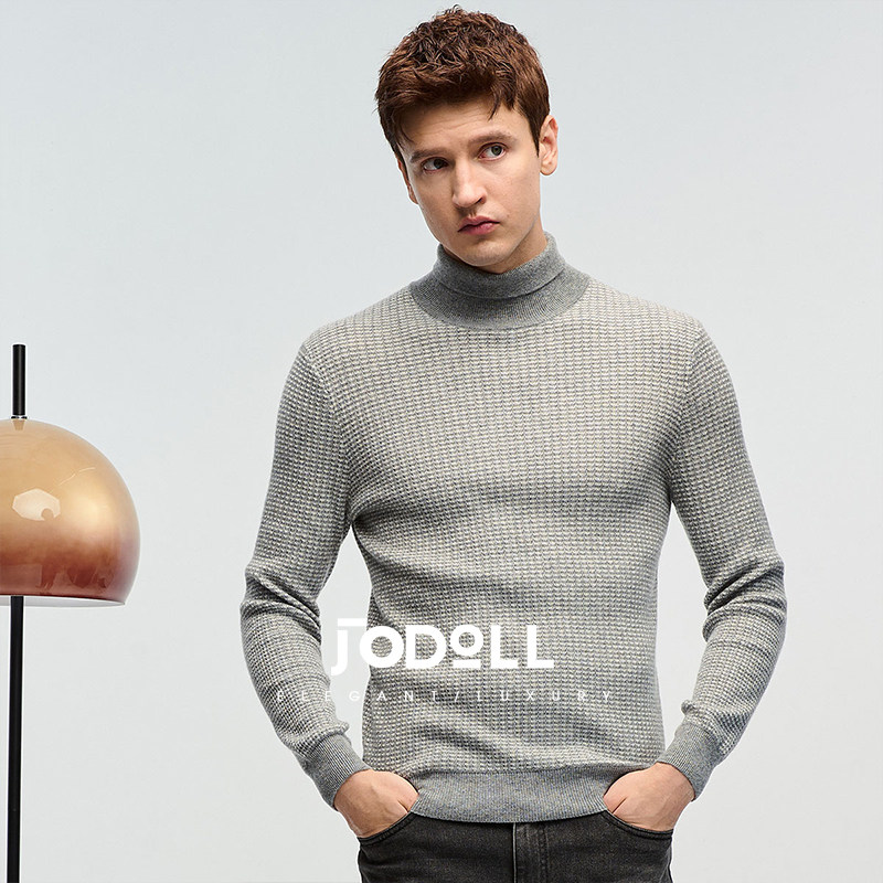 JODOLL乔顿男士山羊绒舒适休闲羊毛衫通勤保暖百搭高领绵羊毛毛衣,男装,针织衫/毛衣,淘宝优惠券,粉丝福利购,淘宝优惠卷