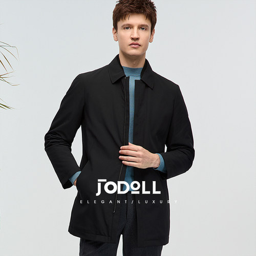 兔毛皮商务羽绒服JODOLL翻领