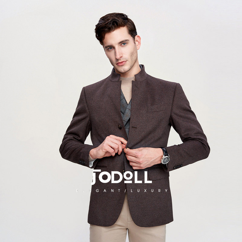 桑蚕丝商务休闲西服乔顿秋季直筒