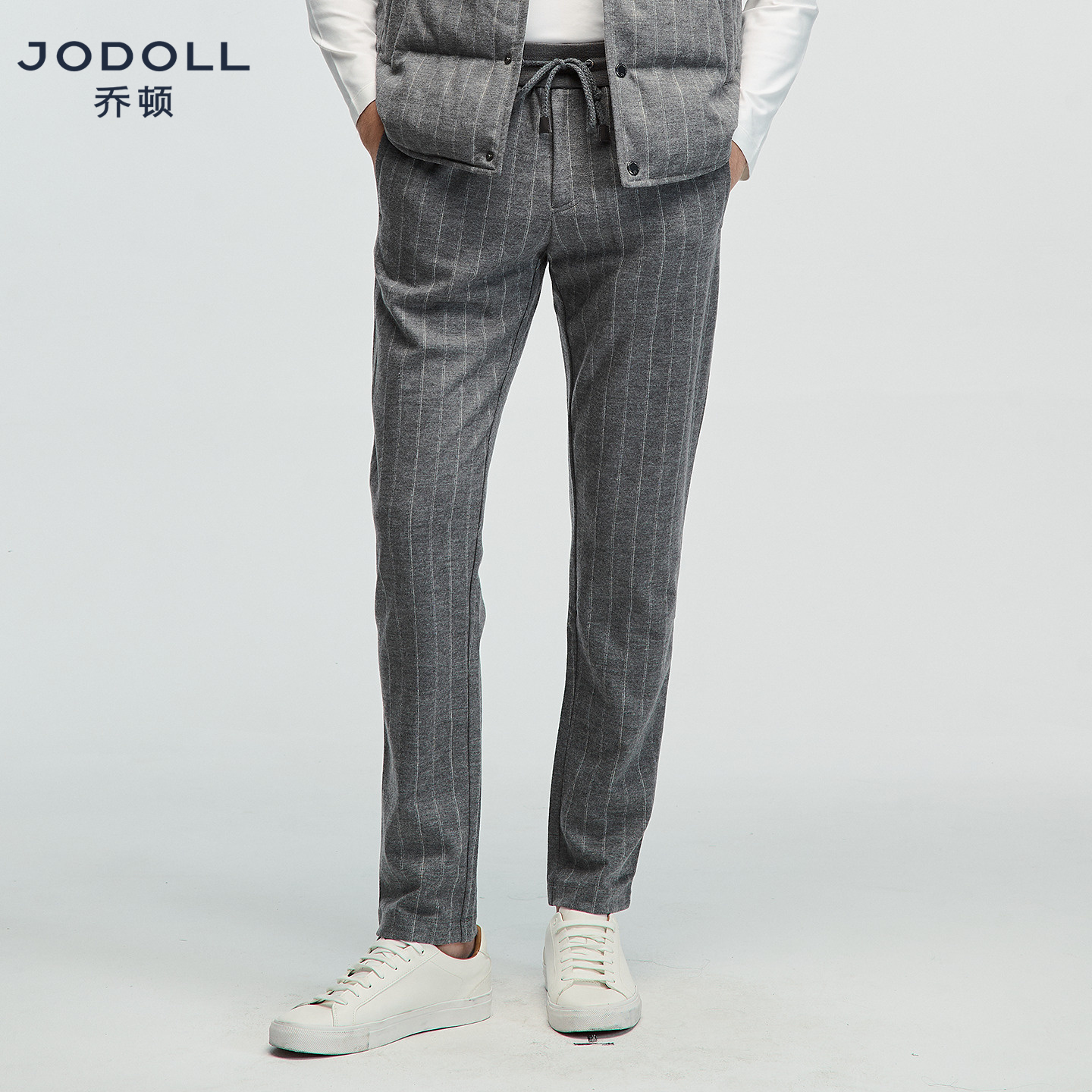 条纹长裤休闲裤JODOLL时尚休闲