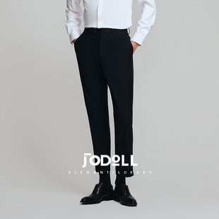 职业正装 男修身 乔顿羊毛桑蚕丝商务黑色西裤 长便裤 商场正价款