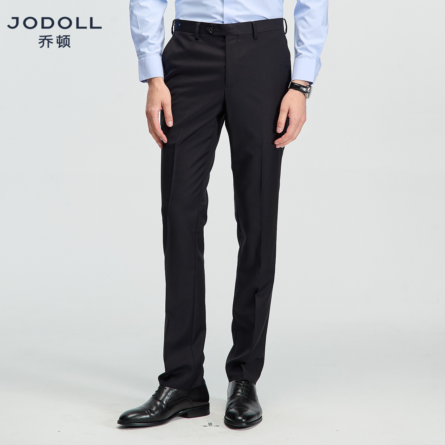 100%绵羊毛长裤西裤乔顿修身休闲