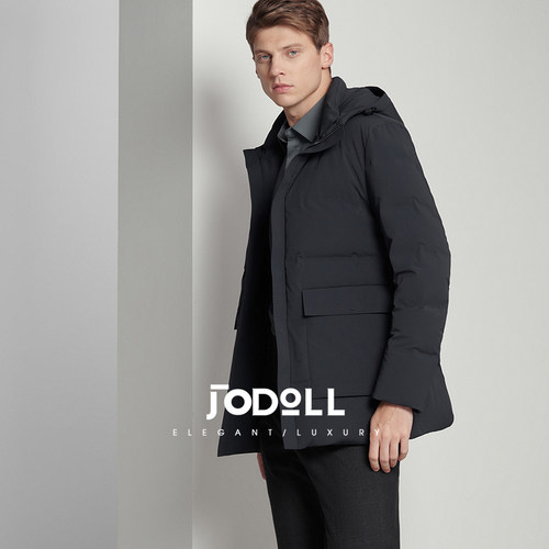 保暖商务羽绒服JODOLL连帽百搭