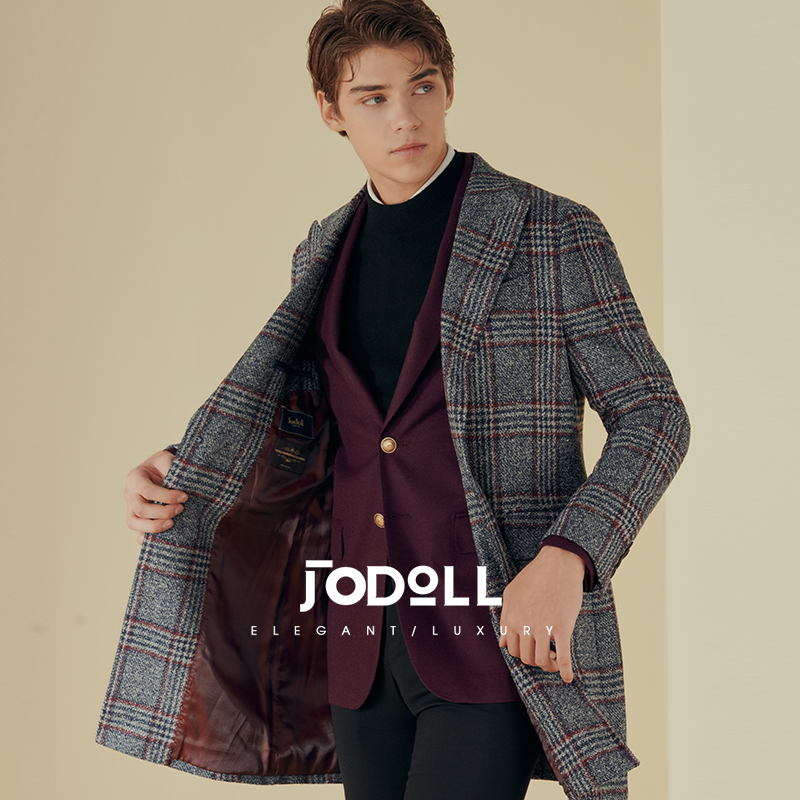 进口面料中长款大衣JODOLL冬季