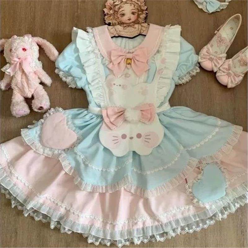 甜茶少女lolita甜茶喵可爱小猫裙