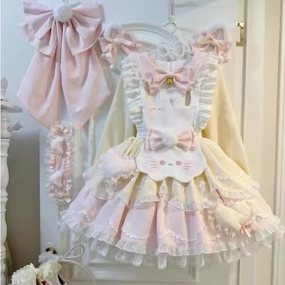 甜茶少女软萌lolita洛丽塔op长袖