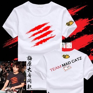 街头霸王梅原大吾同款血色抓痕爪痕T恤美加狮战队Teammadcatz衣服