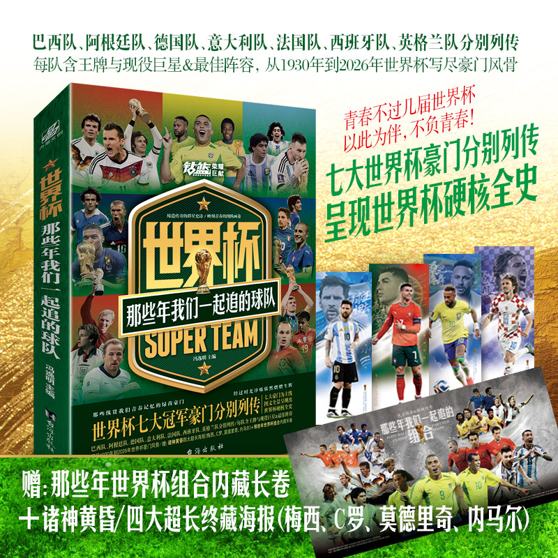 【赠内藏长卷+球星海报】世界杯：那些年我们一起追的球队2026 美加墨世界杯 冯逸明主编 足球球星终极刺客C罗传王者梅西图片