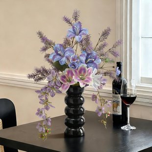 法式仿真花束客厅插花花瓶轻奢高端电视柜酒柜摆设装饰品摆件新年