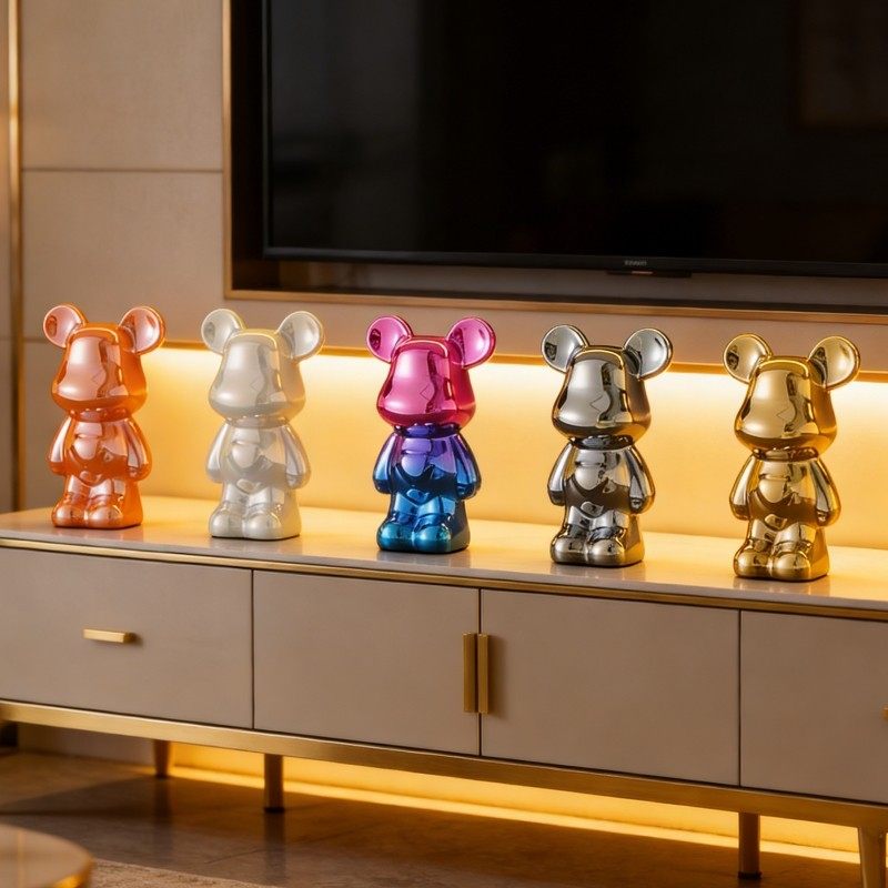 电视柜壁龛摆件暴力熊摆件客厅酒柜玄关家居装饰品轻奢高档新款,家居饰品,桌面摆件,淘宝优惠券,粉丝福利购,淘宝优惠卷