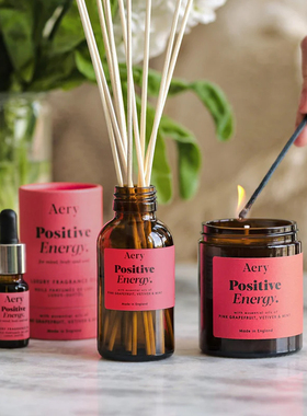 Aery英国芳疗系列香薰蜡烛家用室内香氛植物精油无烟大豆蜡
