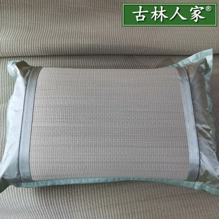 古林人家天然日式密经蔺草枕片枕套夏季单人信封式加大加宽枕席
