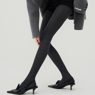 高腰纯色显瘦打底裤 袜女春秋季 袜秋冬透肤连脚丝袜长 灰色连裤 韩版