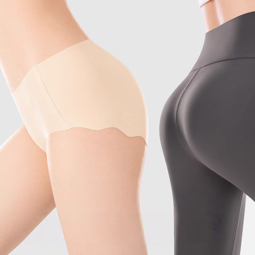 冰丝粉底液无痕大码中腰女士内裤