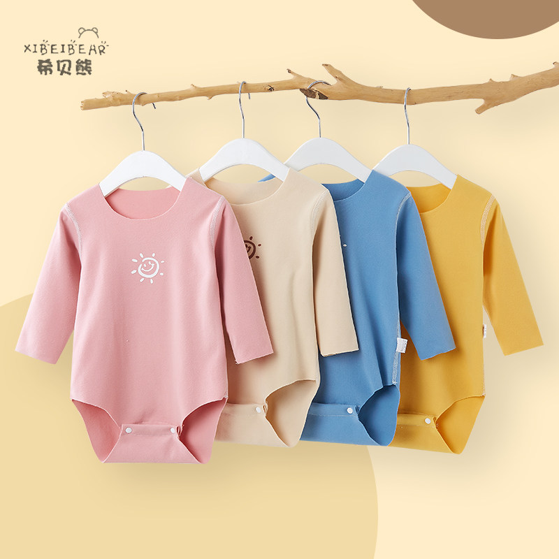 希贝熊德绒连体衣加厚保暖包屁衣