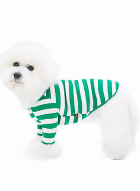 sniff宠物狗狗猫咪条纹针织弹力T恤打底衫泰迪比熊小型犬春夏衣服